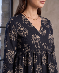 Black Paisley Empire-Line Top 3